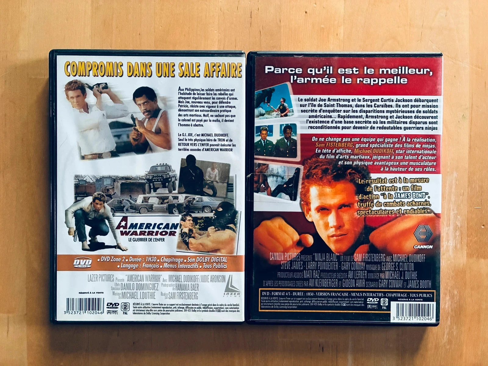 Lot of 2 cult DVDs from Cannon: American Warrior and The White Ninja. – photo 3